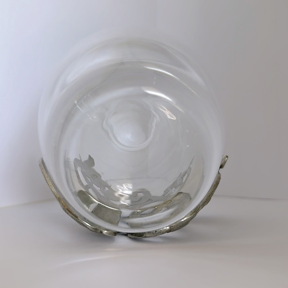 SeaGull Pewter Daffodil Pewter and Glass Vintage Vase 8 inch - Picture 4 of 7